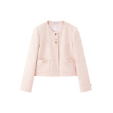 Women's Boxy Tweed-Inspired Jacket